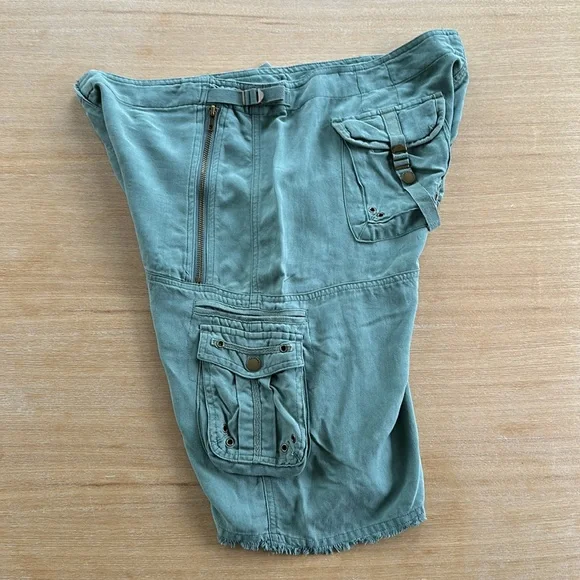Da-Nang Green and Blue Cargo Shorts Lightweight Casual - Picture 5 of 6